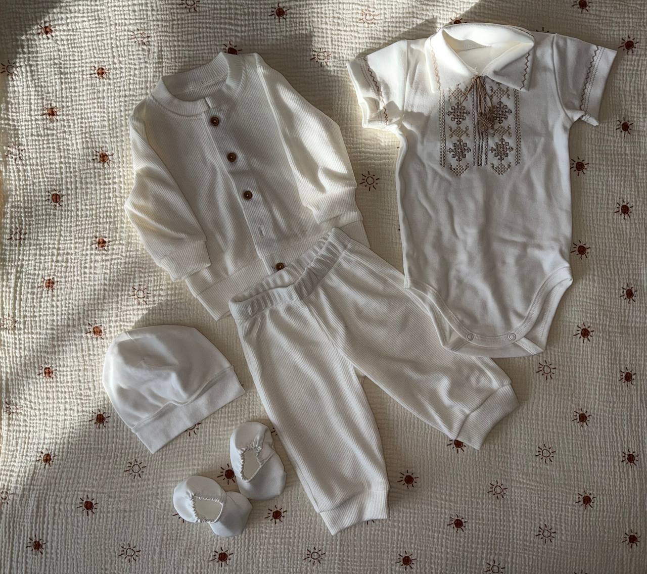 Baby Boy Christening Outfit Set – Elegant Newborn Coming Home Outfit - Size 62 EU (0-3months)