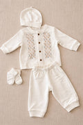 Baby Christening Knit Set with Embroidery - Size 68 EU (3-6 months)