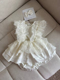 Luxury Lace Baby Girl Dress with Bloomers – Christening & Special Occasion Outfit - Size 92 EU (US 2T)