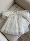 Luxury Ivory Tulle Baby Girl Dress – Special Occasion & Christening Outfit - Size 92 EU (US 2T)